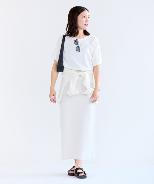 スゴ機能美ニット Iラインスカート ナロースカート 接触冷感 UNFILO スカート 「接触冷感/UVカット」スゴ機能美ニット I
