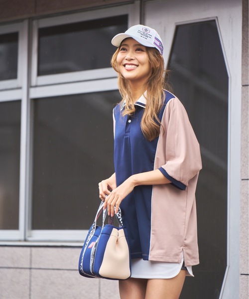 DECEMBERMAY ポロシャツ ポロ Bicolor Dolman sleeve polo