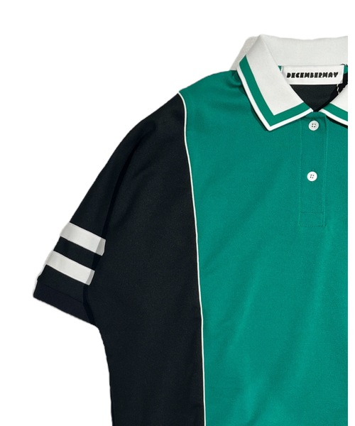 DECEMBERMAY ポロシャツ ポロ Bicolor Dolman sleeve polo