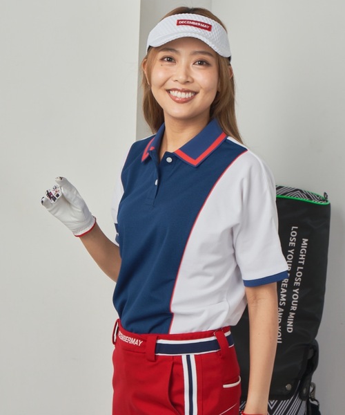 DECEMBERMAY ポロシャツ ポロ Bicolor Dolman sleeve polo
