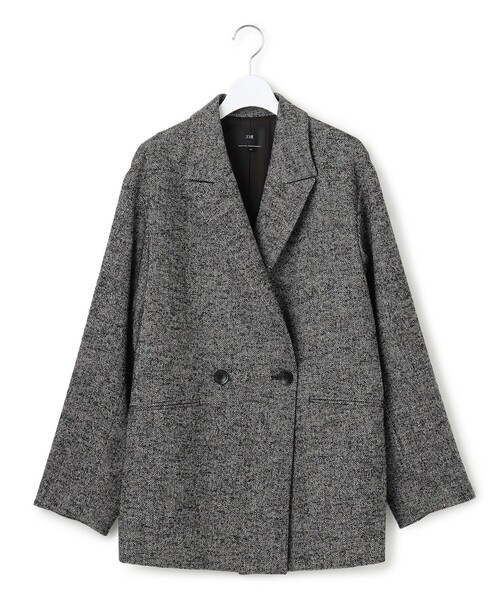 ゆつ　【超美品】23区　ヘリンボーンループツイード ジャケット 23区（ニジュウサンク） ジャケット テーラードジャケット