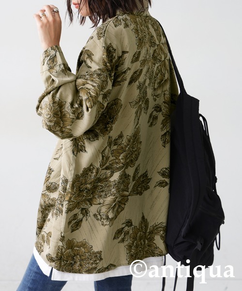 JUSGLITTY♡花柄ブラウス♡新品未使用♡アプワイザー♡snidel♡秋 UNTITLED（アンタイトル） ブラウス シャツ 「花柄/洗える」ボタニカル