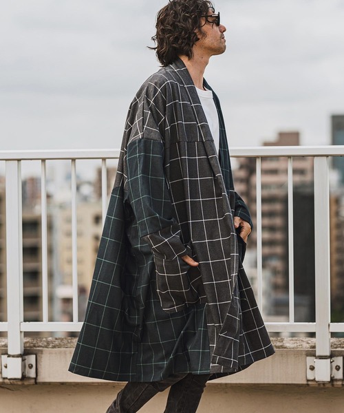 ETRO 幾何学模様 総柄 ガウン カーディガン コート NO ID.（ノーアイディー） カーディガン 「NO ID.」Check Gown