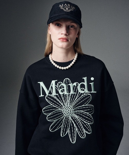 トレーナー SWEATSHIRT FLOWERMARDI NEEDLEWORK Mardi Mercredi トレーナー スウェット SWEATSHIRT FLOWERMARDI
