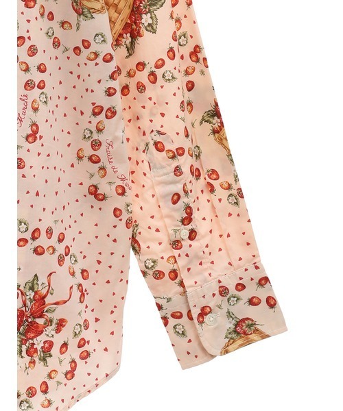 Karl Helmut シャツ Fraise de Marcheプリントパッチワークシャツ 
