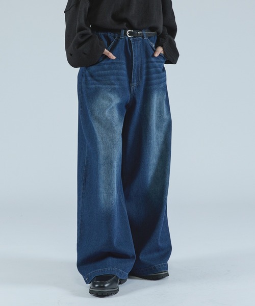 CIASENSE ジーンズ 2way 裾ボタン変形デニムパンツワイド/テーパード