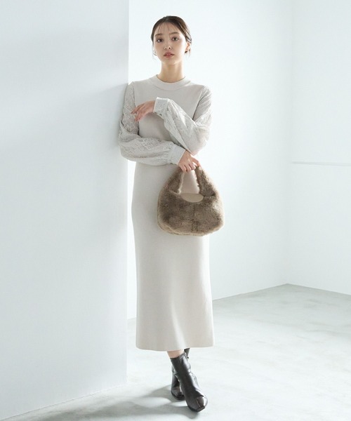 melodyさま専用ページꕀෆ¨ Andemiu ワンピース ソデレースニットワンピース248380