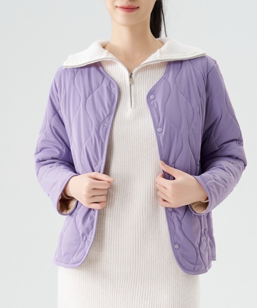 COO+i（クーイ） ブルゾン アウター 蓄熱キルティング裏地ウール100
