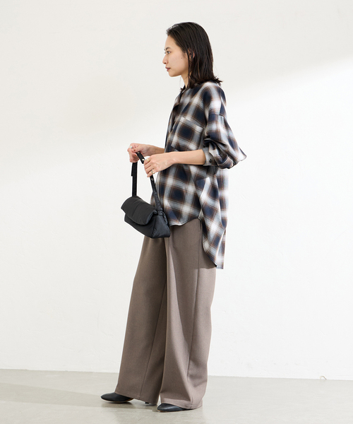 ジャーナルスタンダード　ウールライクストレッチワイドパンツ JOURNAL STANDARD パンツ 「追加4」ウールライクストレッチ