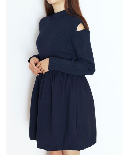 dazzlin ワンピース 「ZOZOTOWN限定」肩開きカットオフ バルーン