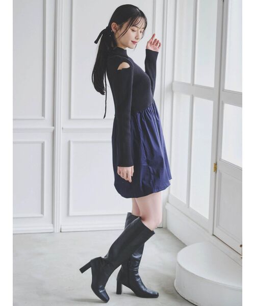 dazzlin ワンピース 「ZOZOTOWN限定」肩開きカットオフ バルーン