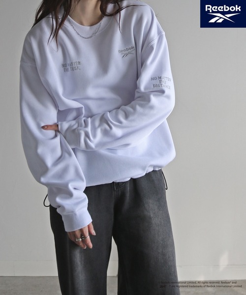 トレーナー スウェット 「Reebok/リーボック」クルーネックスウェットトップス/ワンポイントロゴ レディース セール】【WEB限定 別注】Reebok(リーボック)/ワンポイント 刺繍