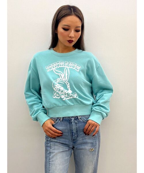 GYDA トレーナー スウェット ignorance BUNNYショートスウェット