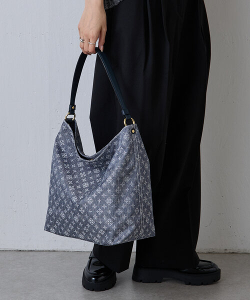 russet ショルダーバッグ バッグ 「Denim print」2wayショルダー