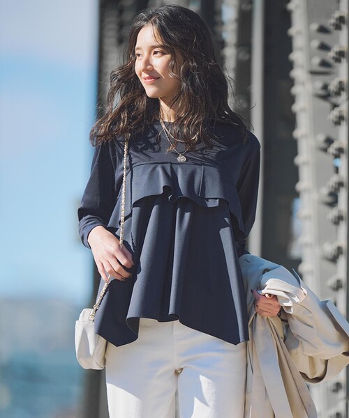 tシャツ 「洗える」ライトクロスビスチェコンビ ジャージー カットソー レディース 23区 tシャツ 「洗える」ライトクロスビスチェコンビ ジャージー