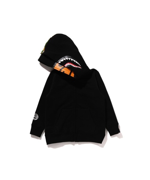 A BATHING APE パーカー MILO SHARK ZIP DOUBLE HOODIE キッズ