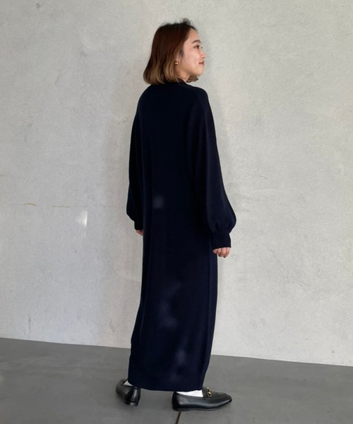 ETRE TOKYO（エトレトウキョウ） ニットワンピース FREE ネイビー