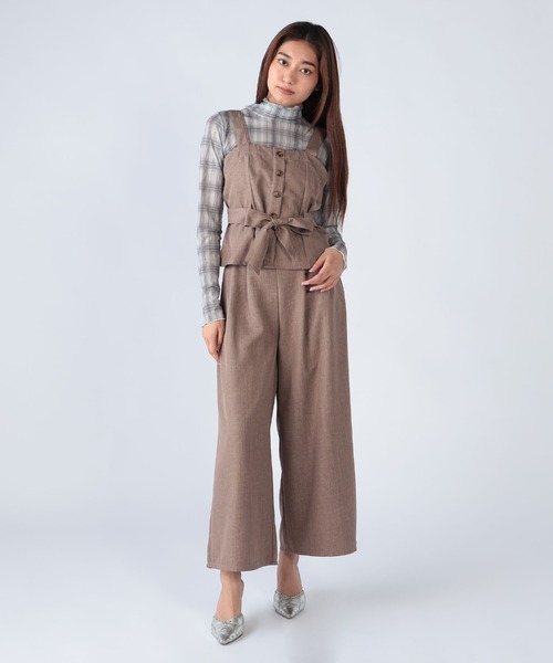 [LENIC&MCCOY] ストリング ジップアップ ビスチェ ワンピース CECIL McBEE ワンピース ビスチェxワイドパンツ セットアップ