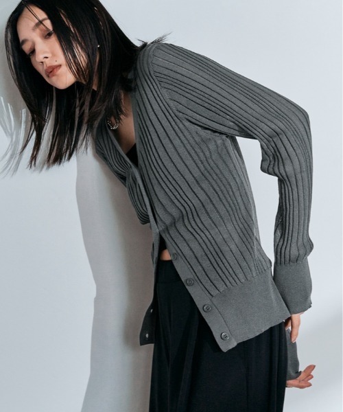 MIMO MODA / ミモモーダ 【日本製】レースドッキング　 カーディガン MIMO MODA / ミモモーダ 【日本製】レースドッキング