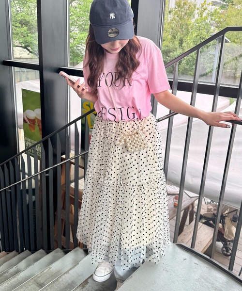 SOLLON.（ソルロン） スカート ドットボリュームチュールスカート