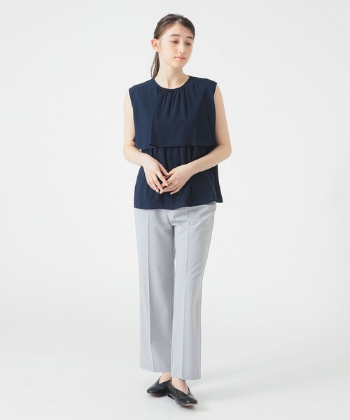 B：MING by BEAMS セットアップ ブラウス × テーパード パンツ