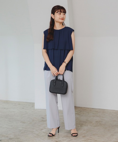 B:MING by BEAMS / オケージョンセットアップ　ブラウス付き B：MING by BEAMS セットアップ ブラウス × テーパード パンツ