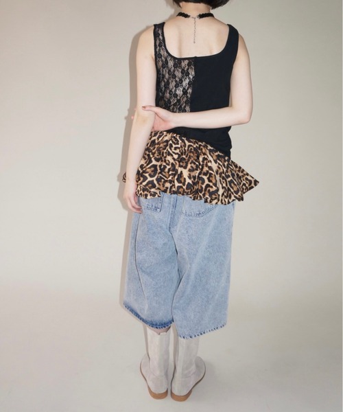 MUSUBOREタンクトップ musubore タンクトップ ノースリーブ half lace tank tops