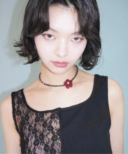 MUSUBOREタンクトップ musubore タンクトップ ノースリーブ half lace tank tops