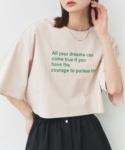 ad thie tシャツ アソート 箔プリント/ロゴプリント ショート丈T