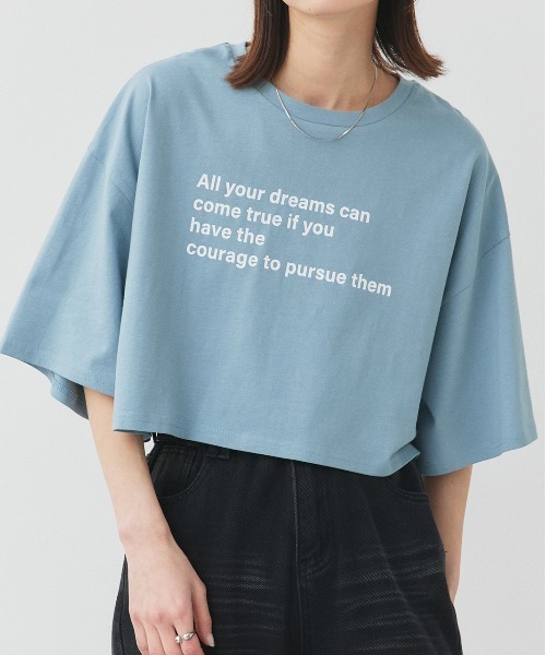 ad thie tシャツ アソート 箔プリント/ロゴプリント ショート丈T