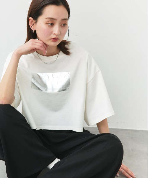 ad thie（アドティエ） tシャツ 半袖 アソート 箔プリント/ロゴ