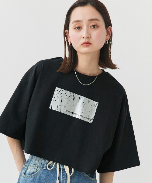 tシャツ 箔プリントシャーリングトップス レディース SHIPS tシャツ 「WEB限定」「手洗い可能」フラワー 箔 プリント