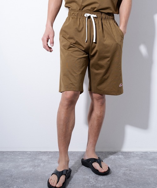 ワンポイント★スウェットハーフパンツ★おしゃれ見え★ひざ丈★アクティブ ad thie スウェットパンツ ジャージ ワンポイントロゴ スエット