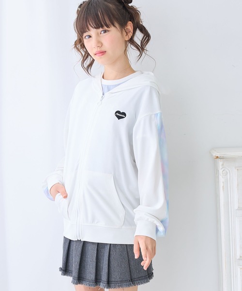 Amourire girl（アムリールガール） パーカー タイダイスリーブ 切替