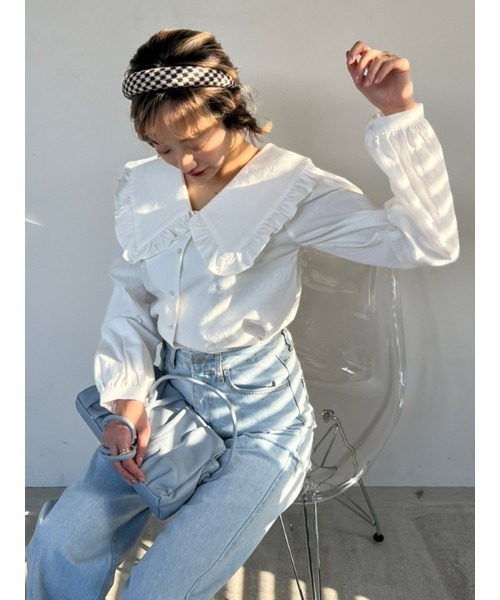 AMAIL - AMAIL ブラウス AMAIL 「AMAIL」 長袖ブラウス FREE ブラック レディース