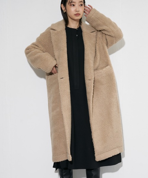 「Audrey and John Wad」 チェスターコート M ベージュ レディース_画像5