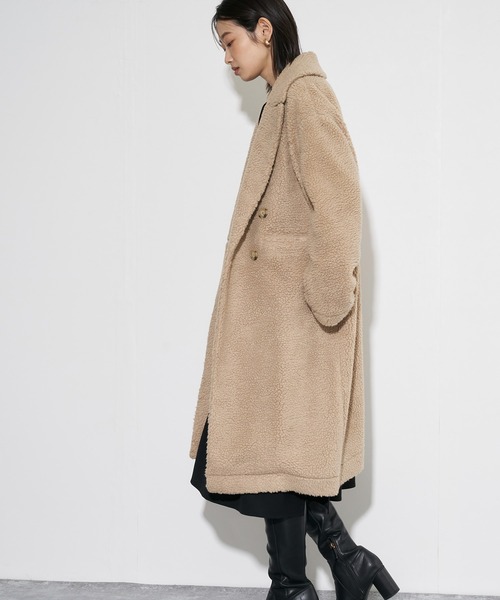 「Audrey and John Wad」 チェスターコート M ベージュ レディース_画像6