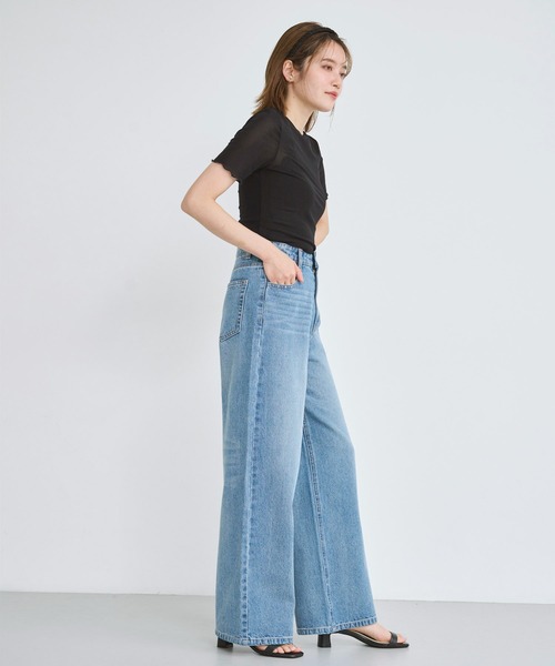 Sezane ハイウエストワイドデニム　36 デニム：ハイウエスト、スリム、ストレート | パリ発