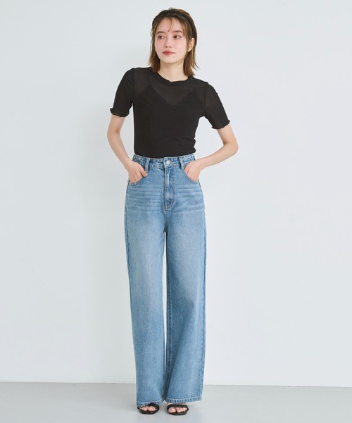 ジーンズ デニム デニムパンツ 「S/M/Lサイズ展開」「Blue」ハイ