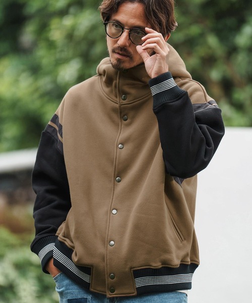 「CAMBIO」 スタジャン S ブラック メンズ_画像7