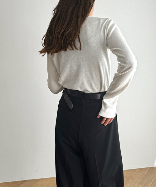 「CANAL JEAN」 「el mar」長袖カットソー ONE SIZE クリーム レディース CANAL JEAN 「CANAL JEAN」 「El mar」長袖カットソー ONE SIZE