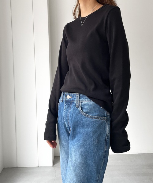 「CANAL JEAN」 「el mar」長袖カットソー ONE SIZE クリーム レディース CANAL JEAN 「CANAL JEAN」 「El mar」長袖カットソー ONE SIZE