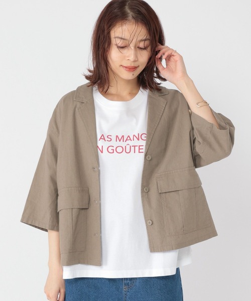 リネンタッチハーフスリーブジャケット(その他のジャケット