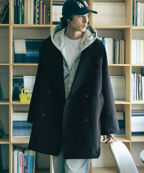 「Bleme」 ピーコート S ネイビー メンズ_画像6