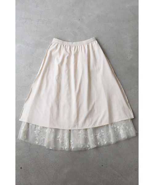 cawaii スカート 蝶々刺繍の2重チュールミディアムスカート : ZOZOTOWN