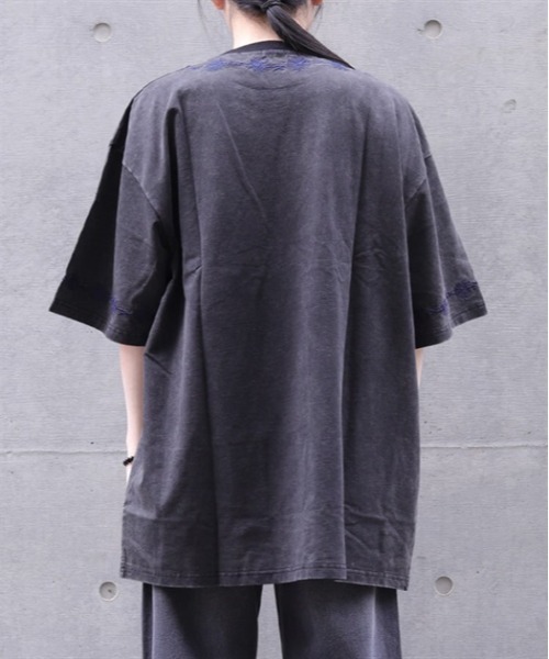 REZEN（リゼン） tシャツ 彼岸花刺繍半袖Tシャツ メンズ : ZOZOTOWN