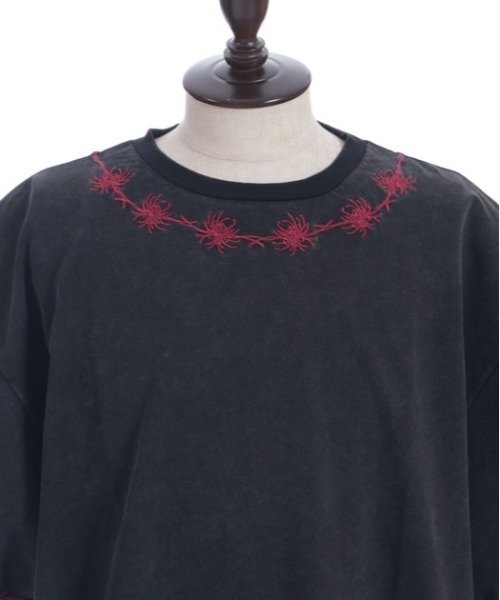 REZEN（リゼン） tシャツ 彼岸花刺繍半袖Tシャツ メンズ : ZOZOTOWN