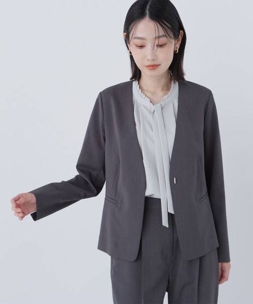 NATURAL BEAUTY BASIC ジャケット ノーカラージャケット サマー