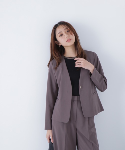 NATURAL BEAUTY BASIC ジャケット ノーカラージャケット サマー