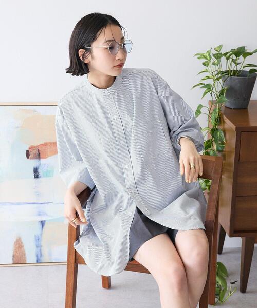 ブラウス シャツ ハーフプラケット半袖シャツ「ユニセックス」 レディース メンズ CRAFT STANDARD BOUTIQUE ブラウス シャツ ハーフプラケット半袖